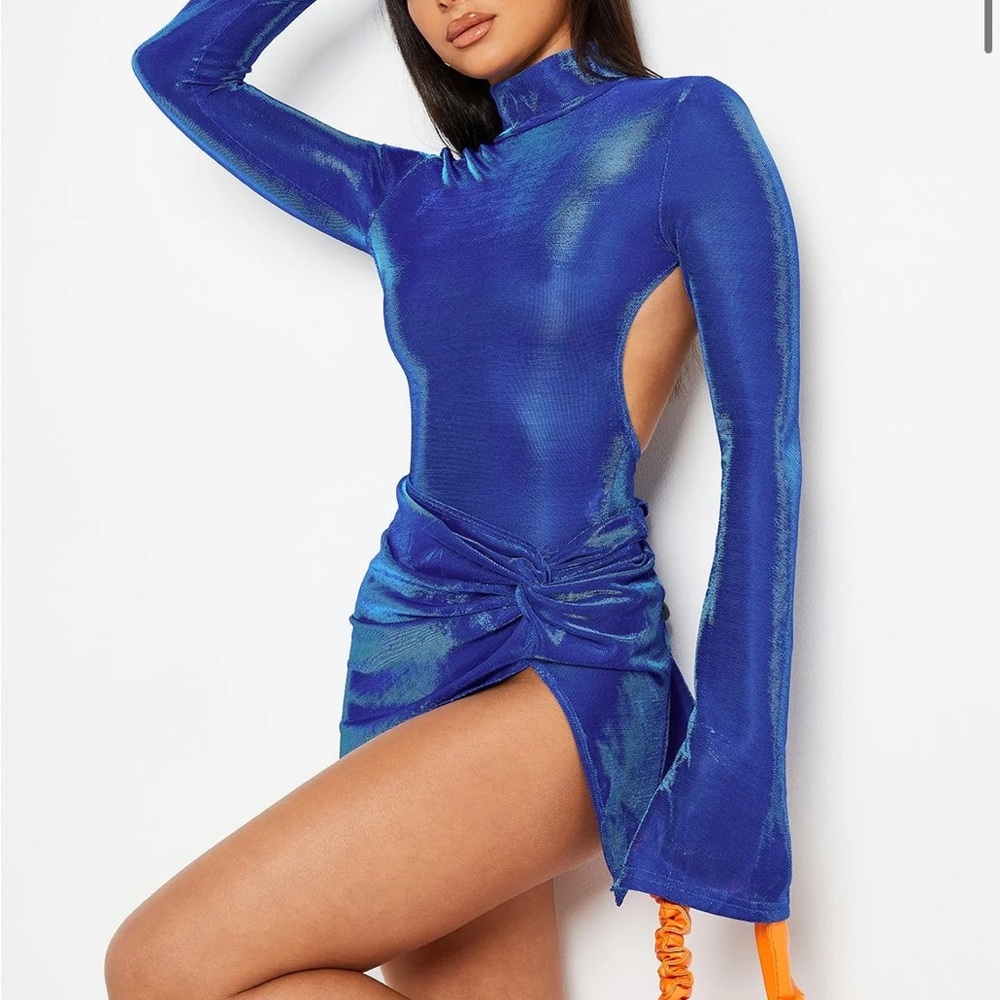 Open back dress (royal blue)